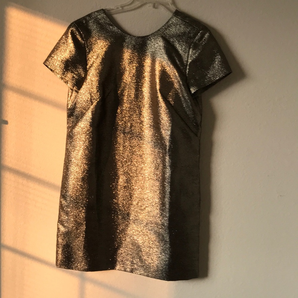 Madewell Gold Sparkle Dress
